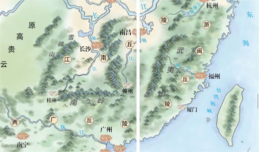 中國(guó)最大的丘陵區(qū) 東南丘陵地區(qū)面積約100萬(wàn)平方千米