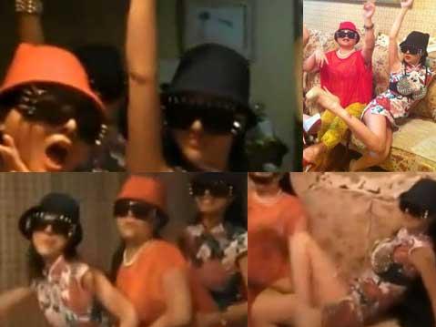 組圖:干露露版江南《style》摸胸部露內褲翹大腿,干露露干毛毛母女三人胸罩外穿超自high