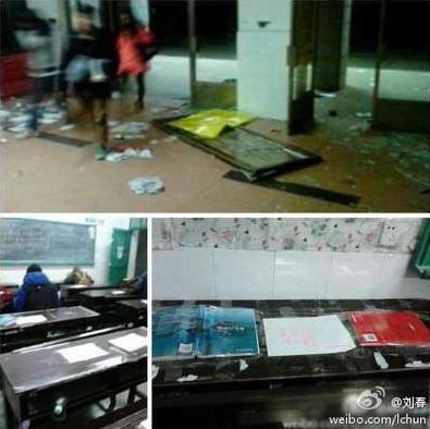 考研學生用生命占座：湖南湘潭大學考研學生，凌晨搶座擠破玻璃門