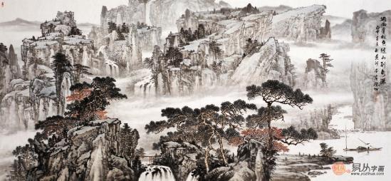 當代畫家林德坤藝術鑒賞：過雨看松色，隨山到水源